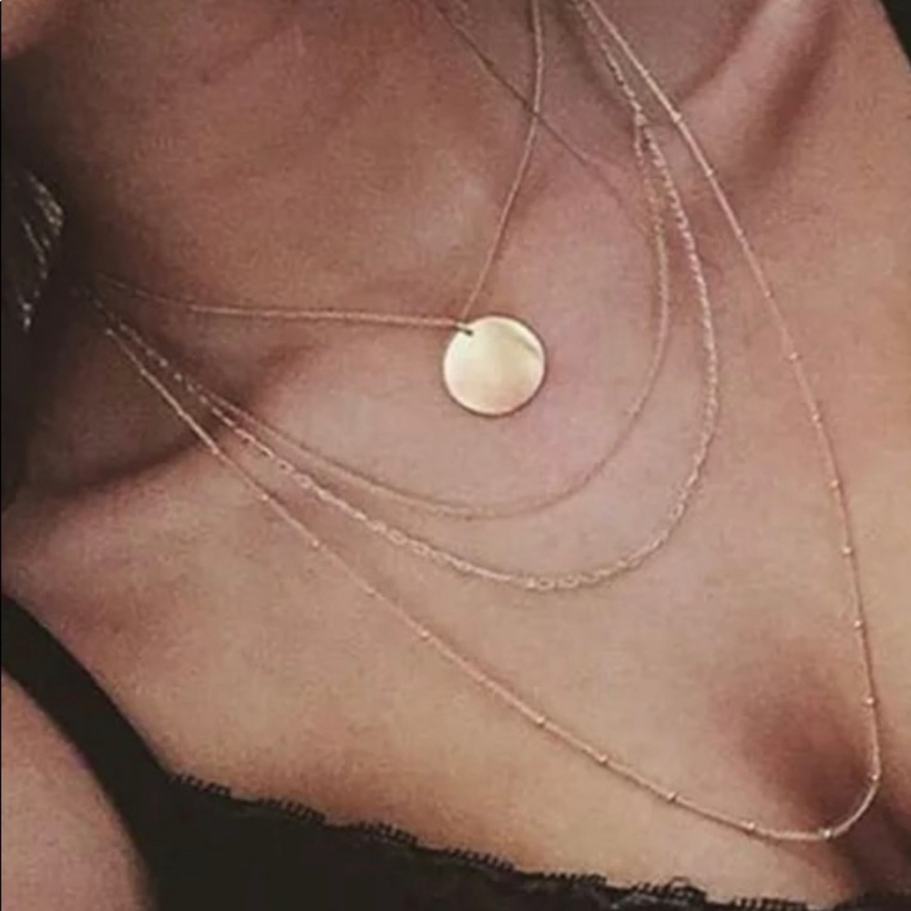 Costume Gold Multi Layer Necklace